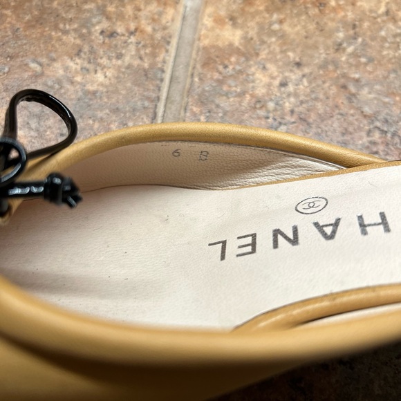 CC Logo Chanel Ballet Heel Toe Mules Size 6 - Picture 3 of 10